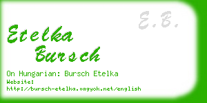 etelka bursch business card